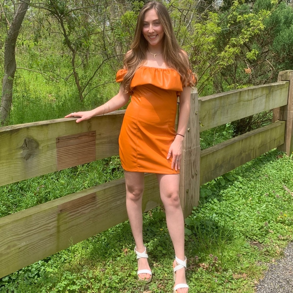 Kendall & Kylie The Clay Dress faux Leather